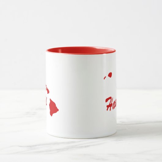 州・オブ・ハワイShape Red Mug マグカップ (中央)