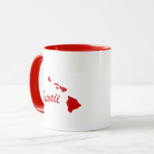 州・オブ・ハワイShape Red Mug マグカップ (正面左)