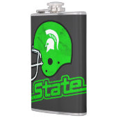 州・オブ・ミシガングリーンホワイト フラスク (左)