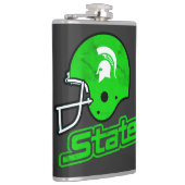 州・オブ・ミシガングリーンホワイト フラスク (右)