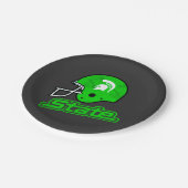 州・オブ・ミシガングリーンホワイト ペーパープレート (アングル)