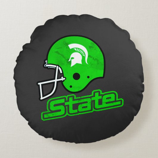 州・オブ・ミシガンフロント&バック違う ラウンドクッション (正面)