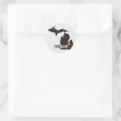 州・オブ・ミシガン・スポーツ魚釣り ラウンドシール (バッグ)