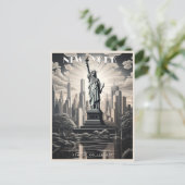 州・オブ・リバティ・ニューヨークUSA旅行ヴィンテージ・アート ポストカード (スタンド正面)