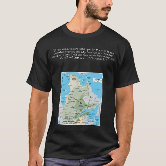 州、州、および地域 – ケベック Tシャツ (正面)