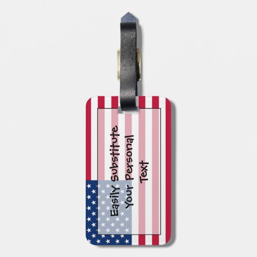 州IDの愛国統一された簡単 ラゲッジタグ (裏面縦)