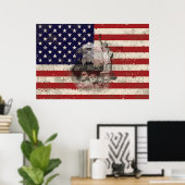 州ID155のフラグと統一されたシンボル ポスター (ホームオフィス)