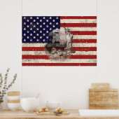 州ID155のフラグと統一されたシンボル ポスター (キッチン)