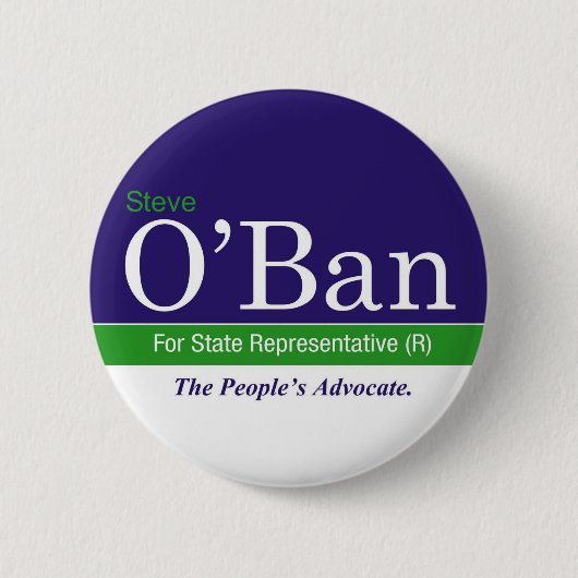 州RepのためのO'Ban。 ボタン 缶バッジ (正面)