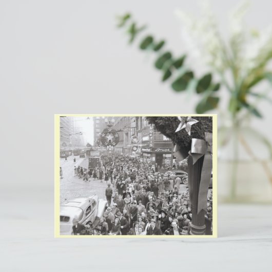 州St.のクリスマス、シカゴ、イリノイのヴィンテージ シーズンポストカード (スタンド正面)