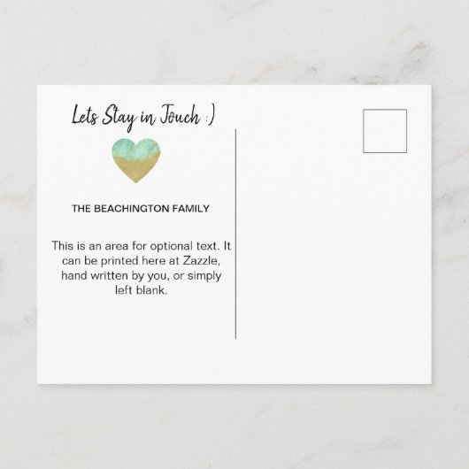 *~*州WEST VIRGINIA新しいホームアドレスの移動 – 案内ポストカード (裏面)