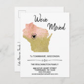 *～*州WISCONSIN新しい自宅住所の移動*  案内ポストカード (正面/裏面)