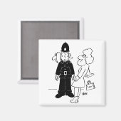 巡査のカッコウ時計ヘルメット マグネット (正面/裏面)