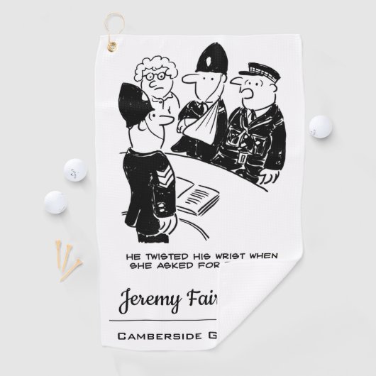 巡査のリストケージアニメ ゴルフタオル (インサイチュ)