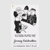 巡査のリストケージアニメ ゴルフタオル (正面)