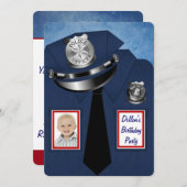 巡査の誕生日パーティー 招待状 (正面/裏面)