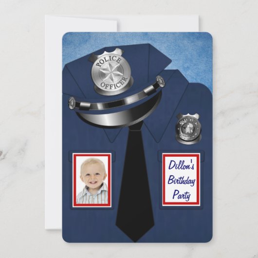 巡査の誕生日パーティー 招待状 (正面)
