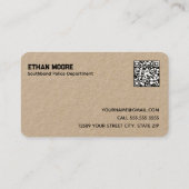 巡査の警察QRチャットへのリンク 名刺 (裏面)