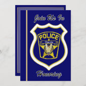 巡査の退職招待状 招待状 (正面/裏面)