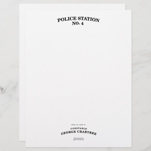 巡査のCrabtreeの文房具 レターヘッド (正面/裏面)