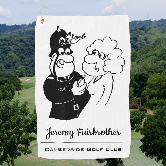 巡査はカッコウ時計ヘルメットを持っている ゴルフタオル