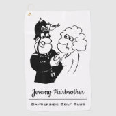 巡査はカッコウ時計ヘルメットを持っている ゴルフタオル (正面)