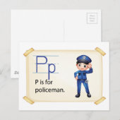 巡査を呼ぶ手紙P ポストカード (正面/裏面)