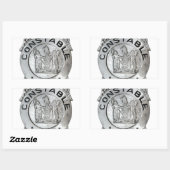 巡査バッジ 長方形シール (シート)