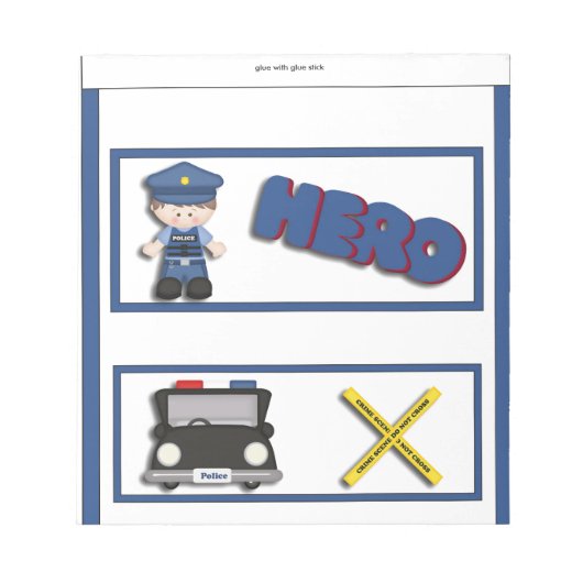 巡査ヒーローキッズキャンディバーラッパーパーティーの好意 ノートパッド (正面)