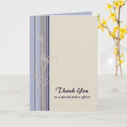 巡査部長に感謝 カード (黄色い花)