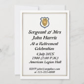 巡査部長の退職招待状 招待状 (裏面)