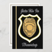 巡査部長の退職招待状 招待状 (正面/裏面)