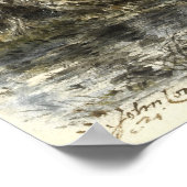 巡査 – 水の横に柳の教会の向こう ポスター (角)