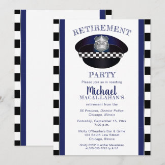 巡査 |警察 | Cop Hat Retirementパーティー 招待状