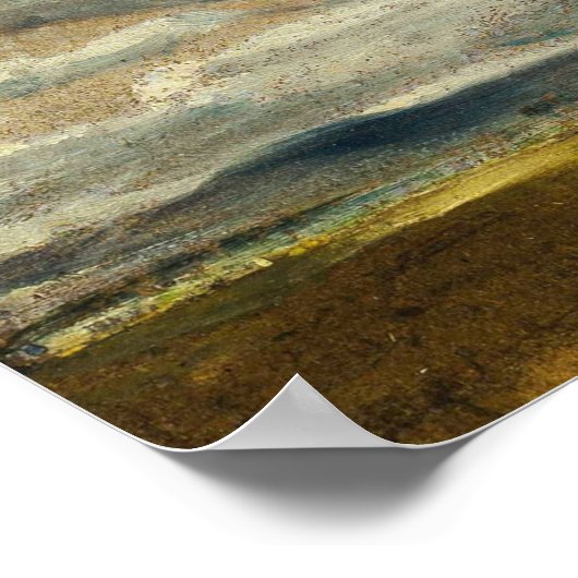 巡査 – 風景の上の雲の勉強 ポスター (角)