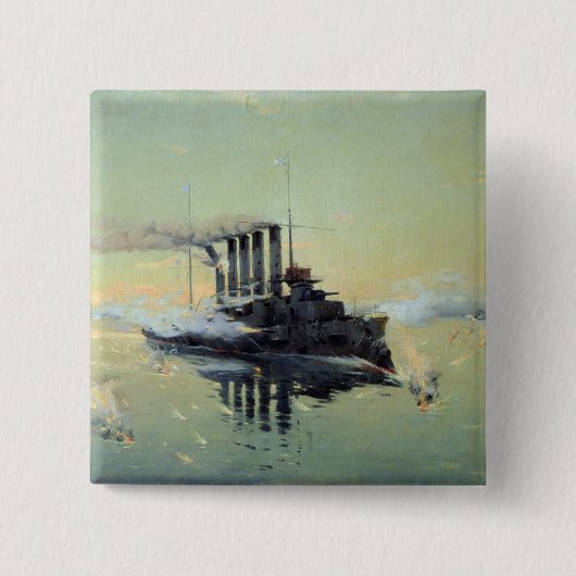 巡洋艦のAskoldの戦い 缶バッジ (正面)