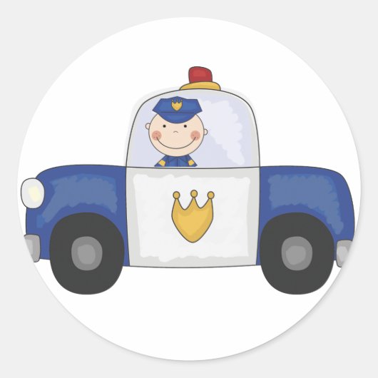 巡洋艦Tシャツとギフト ラウンドシール (正面)