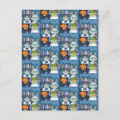 巡礼ウサギ、感謝祭ウサギの収穫、かわいい ポストカード (正面)