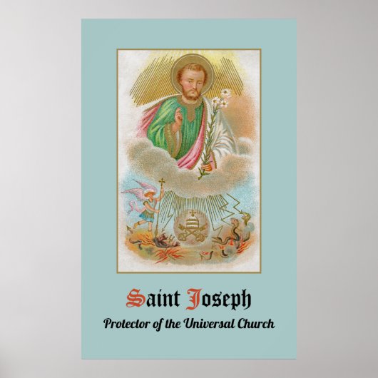「巡礼カード」の聖ヨセフ(B 01) ポスター (正面)