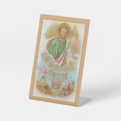 「巡礼カード」の聖ヨセフ(B 01) 台座サイン (正面)