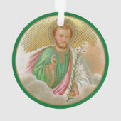 「巡礼カード」より聖ヨセフ(詳細;B 01) オーナメント (裏面)