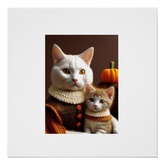 巡礼初期の母猫と子猫 ポスター (正面)