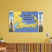 巡礼地の詳細地図 キャンバスプリント (インサイチュ (リビング))