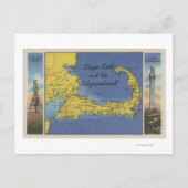 巡礼地の詳細地図 ポストカード (正面)