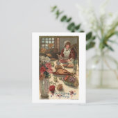 巡礼女性のテーブル ポストカード (スタンド正面)