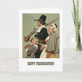 巡礼家族。ヴィンテージアート感謝祭 シーズンカード