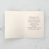 巡礼家族。感謝祭グリーティングカード シーズンカード (内部)