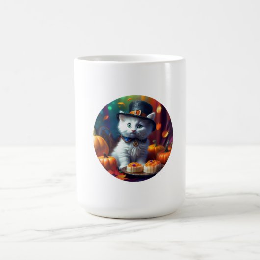 巡礼服を着た子食べ猫たち コーヒーマグカップ (中央)