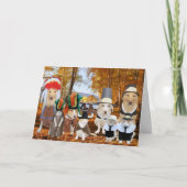 巡礼者おもしろいとインディアンとしての猫/犬/研究室 シーズンカード (正面)