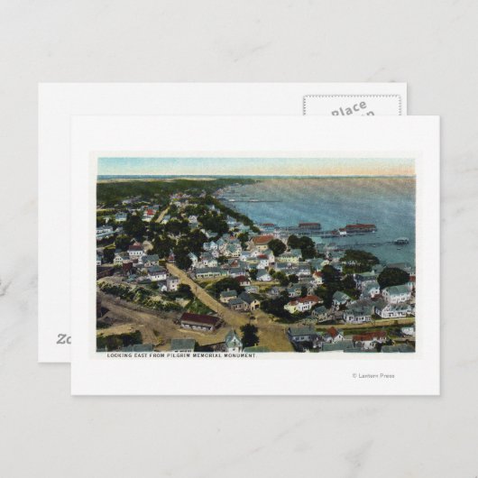 巡礼者からの町の東空見 ポストカード (正面/裏面)